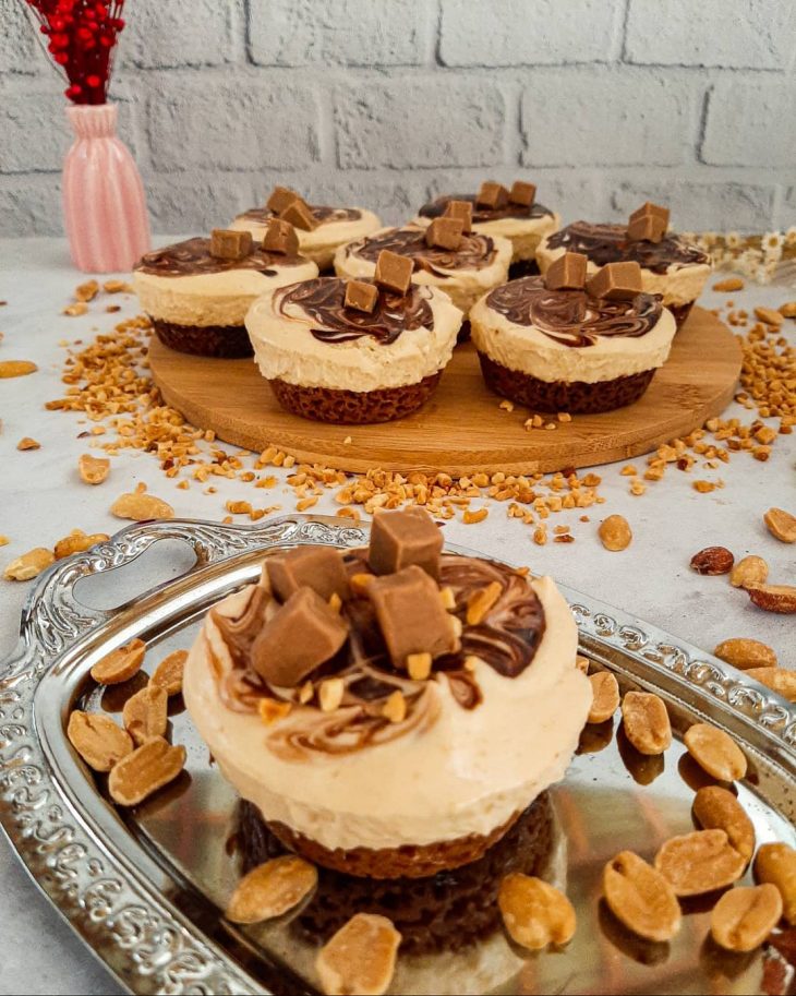 Mini cheesecake de amendoim