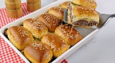 Minicheeseburguer no forno