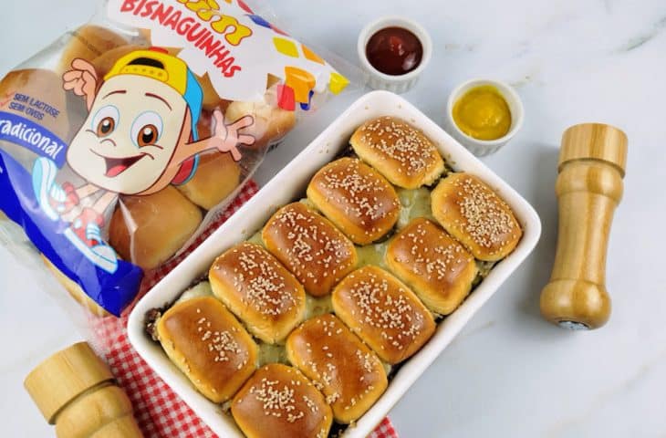 Minicheeseburguer no forno