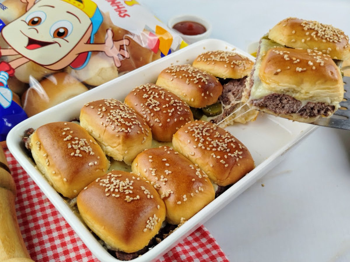 Minicheeseburguer no forno