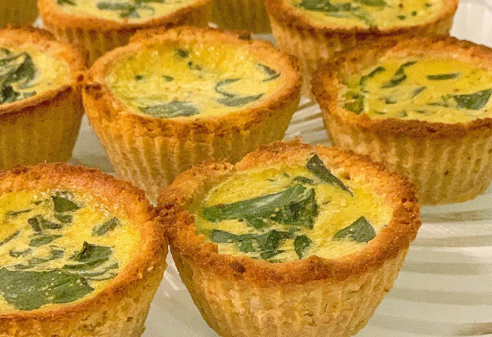 Miniquiche de espinafre fit