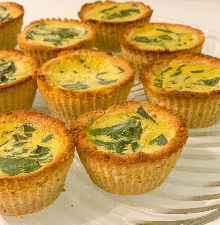 Miniquiche de espinafre fit