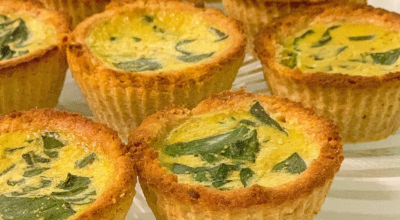 Miniquiche de espinafre fit