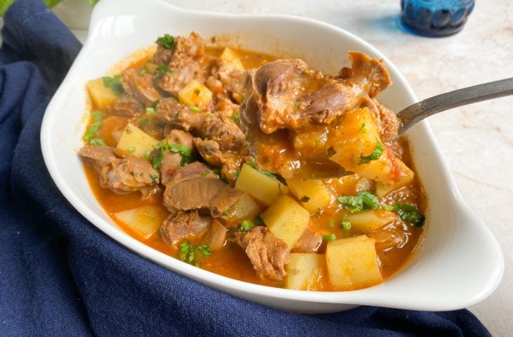 Moela com batata