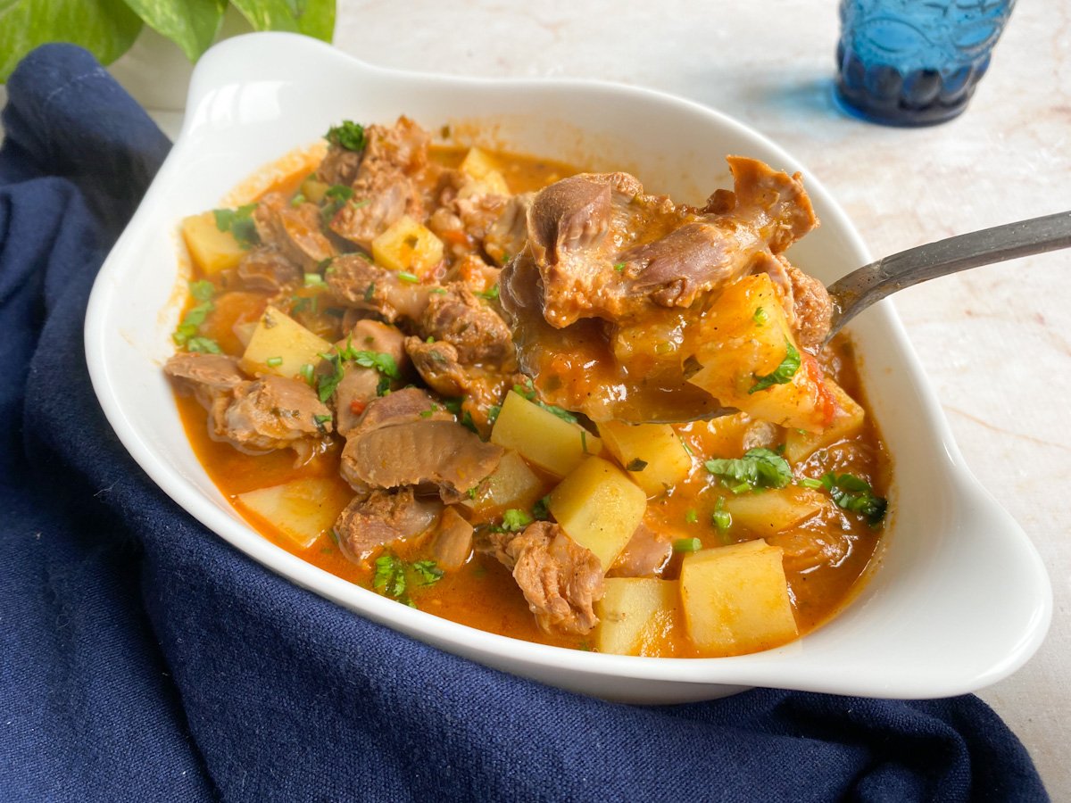 Moela com batata
