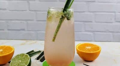 Mojito com cidreira, laranja e limão