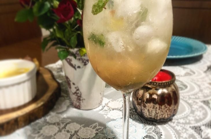 Mojito de gengibre sem álcool