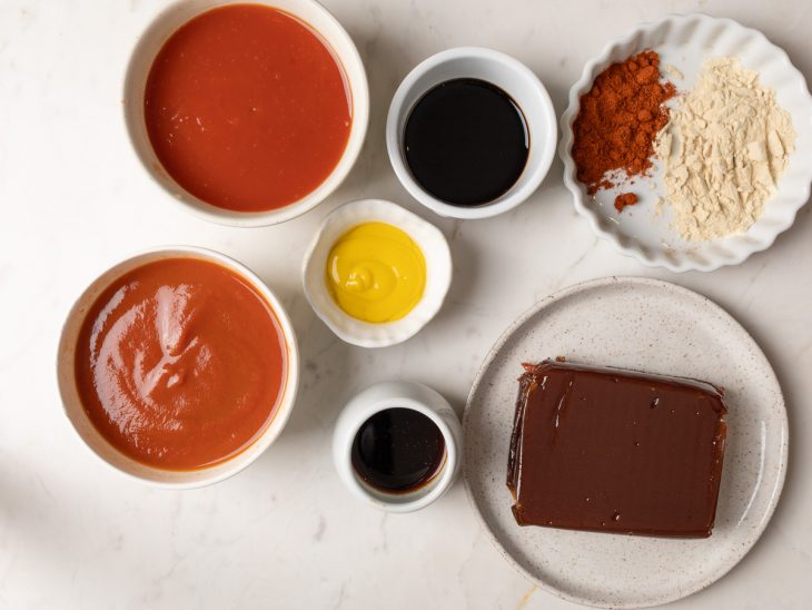 Ingredientes reunidos para o preparo da receita.