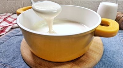 Molho bechamel com creme de leite