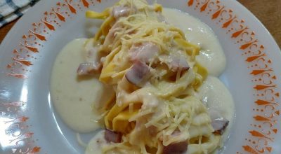 Molho branco com bacon fácil