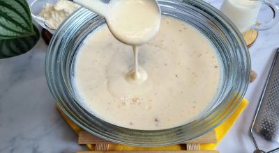 Molho branco com creme de leite e requeijão