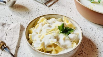 Molho branco para macarrão com creme de leite