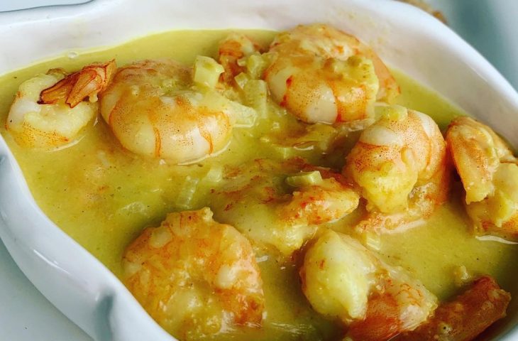 Molho de camarão com curry