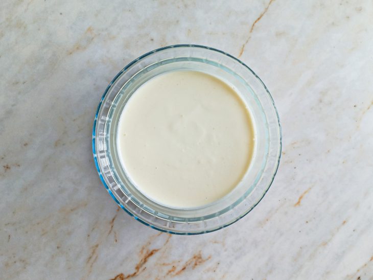 creme de leite misturado ao suco de limão.