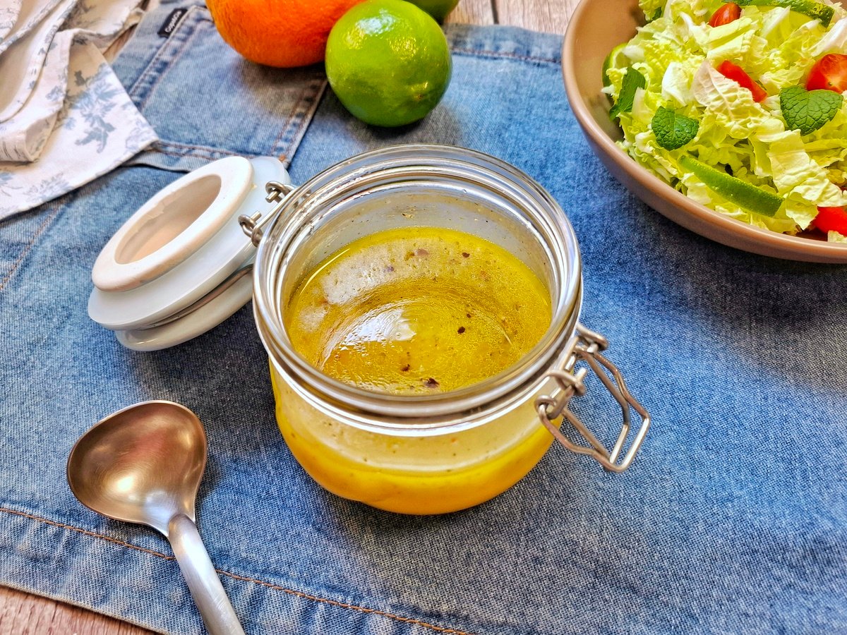 Molho para salada tropical com limão