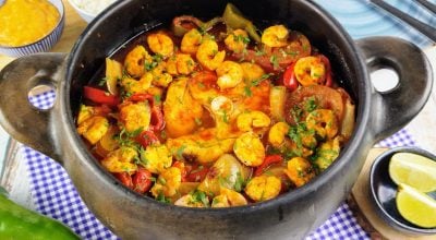 Moqueca de cação com camarão