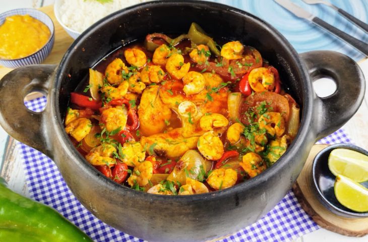 Moqueca de cação com camarão