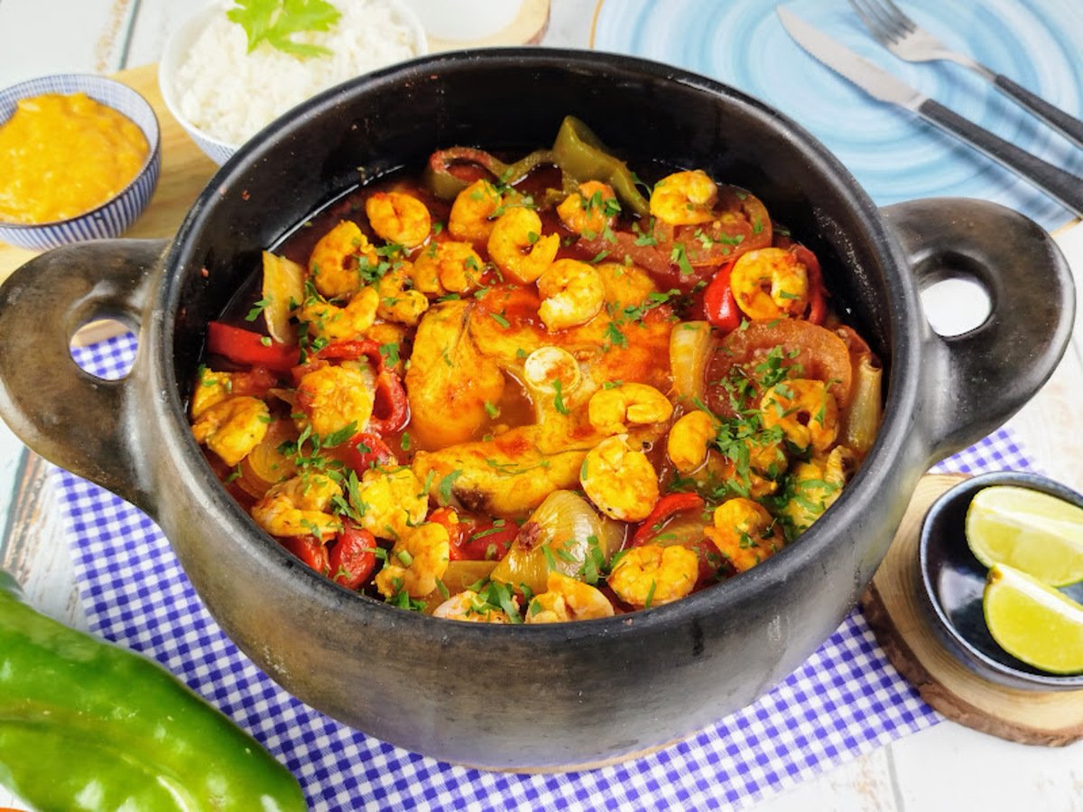 Moqueca de cação com camarão