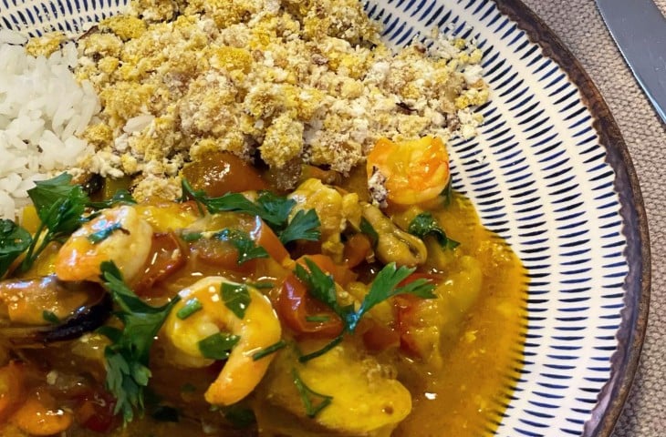 Moqueca de cação com mexilhão