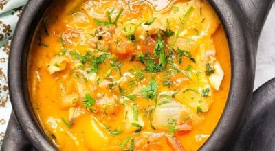 Moqueca de cação com pimentão