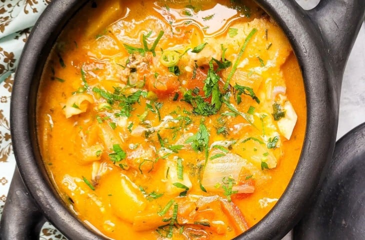 Moqueca de cação com pimentão