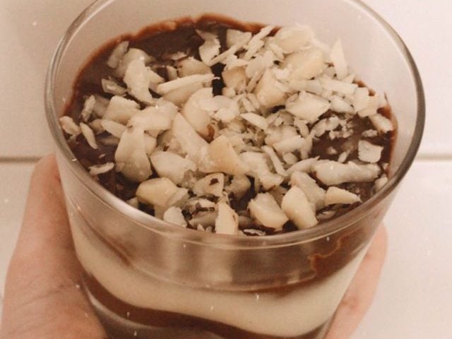 Mousse bem-casado com castanhas