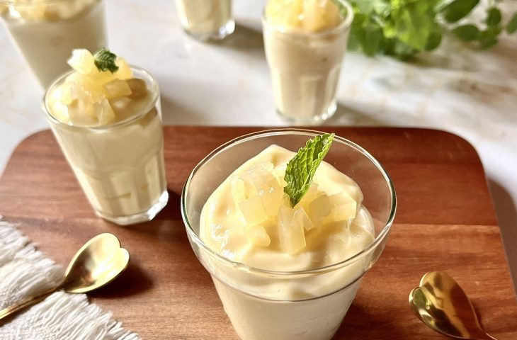 Mousse de abacaxi com 3 ingredientes