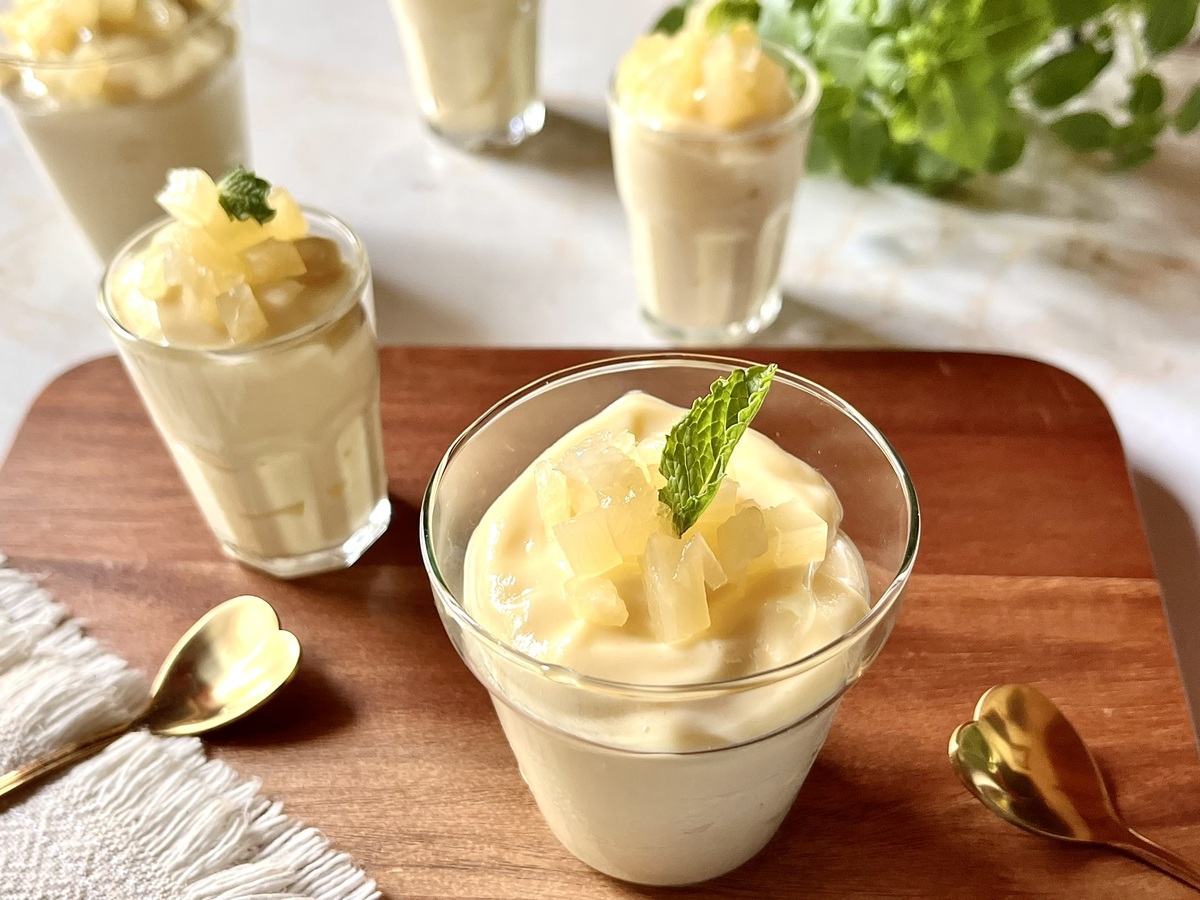 Mousse de abacaxi com 3 ingredientes