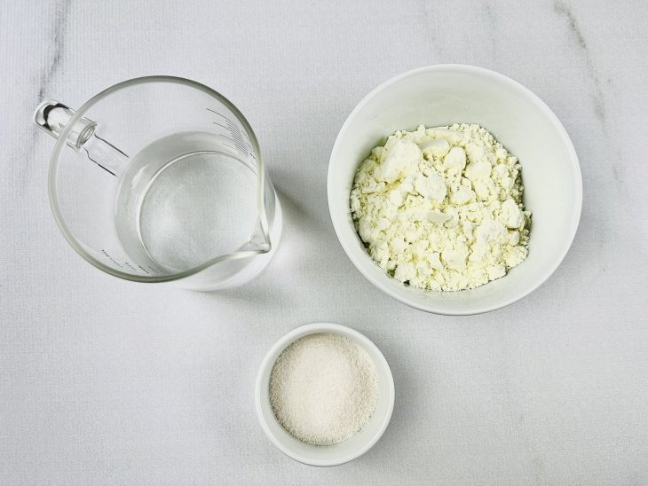 Ingredientes reunidos para o preparo da receita.