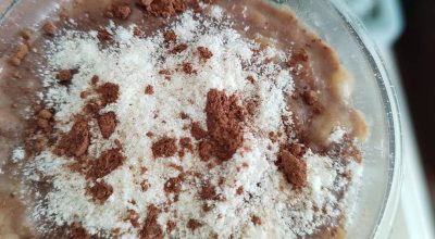 Mousse de banana com cacau