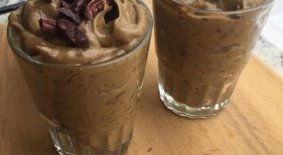 Mousse de chocolate amargo com Whey