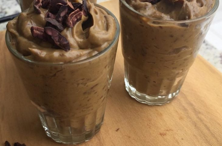 Mousse de chocolate amargo com Whey