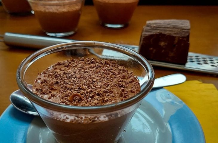 Mousse de chocolate com café