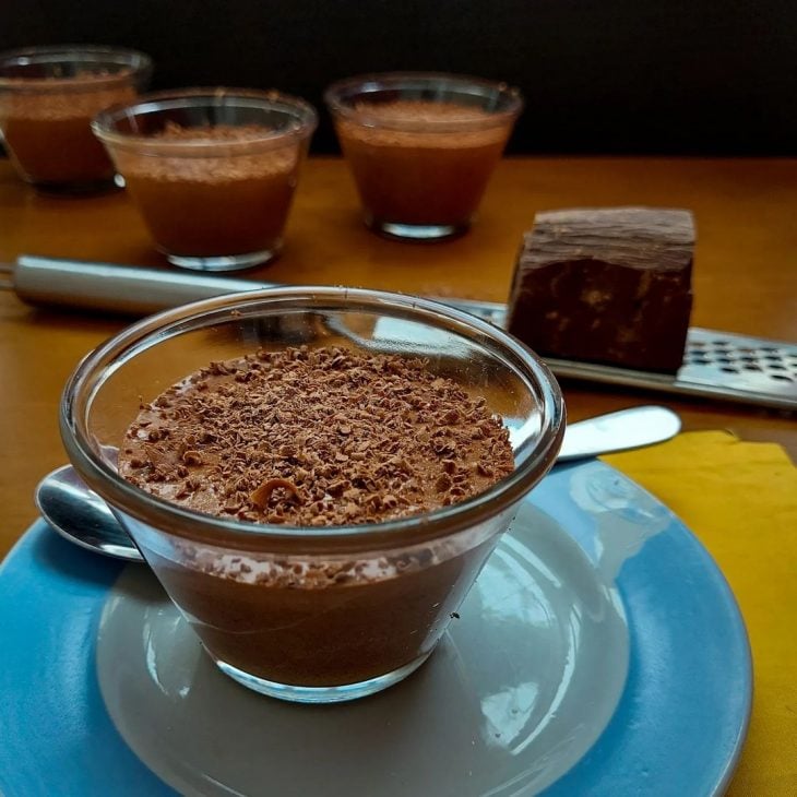 Mousse de chocolate com café