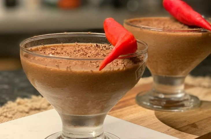 Mousse de chocolate com pimenta