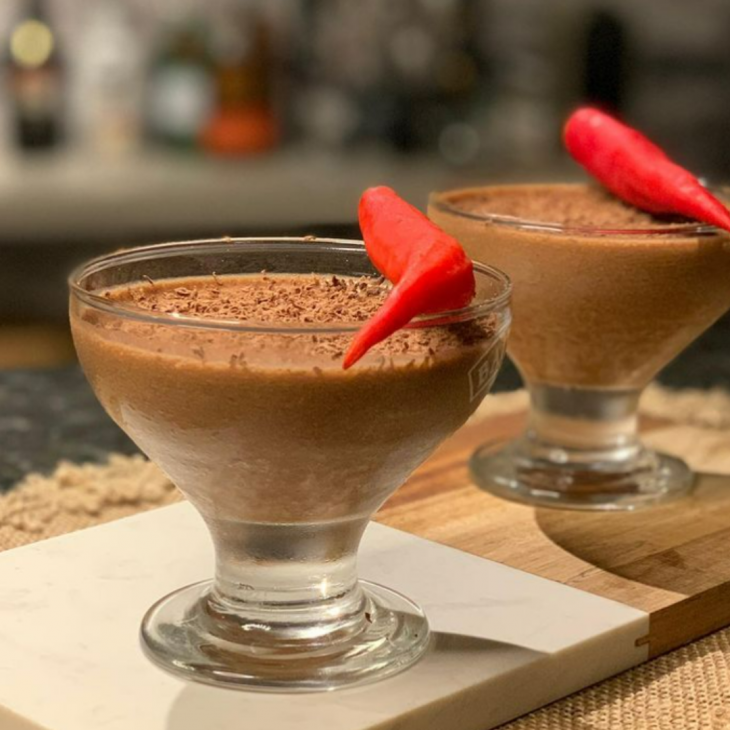 Mousse de chocolate com pimenta