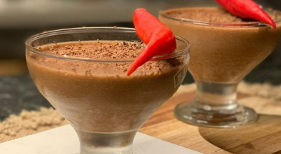 Mousse de chocolate com pimenta