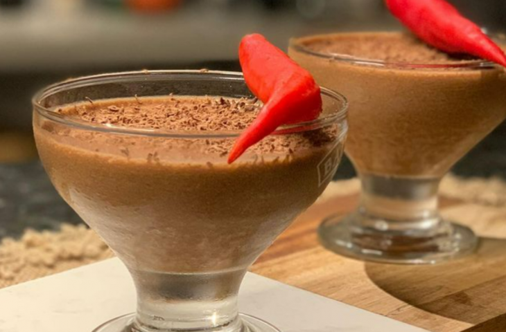 Mousse de chocolate com pimenta