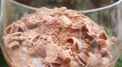 Mousse de chocolate com rum