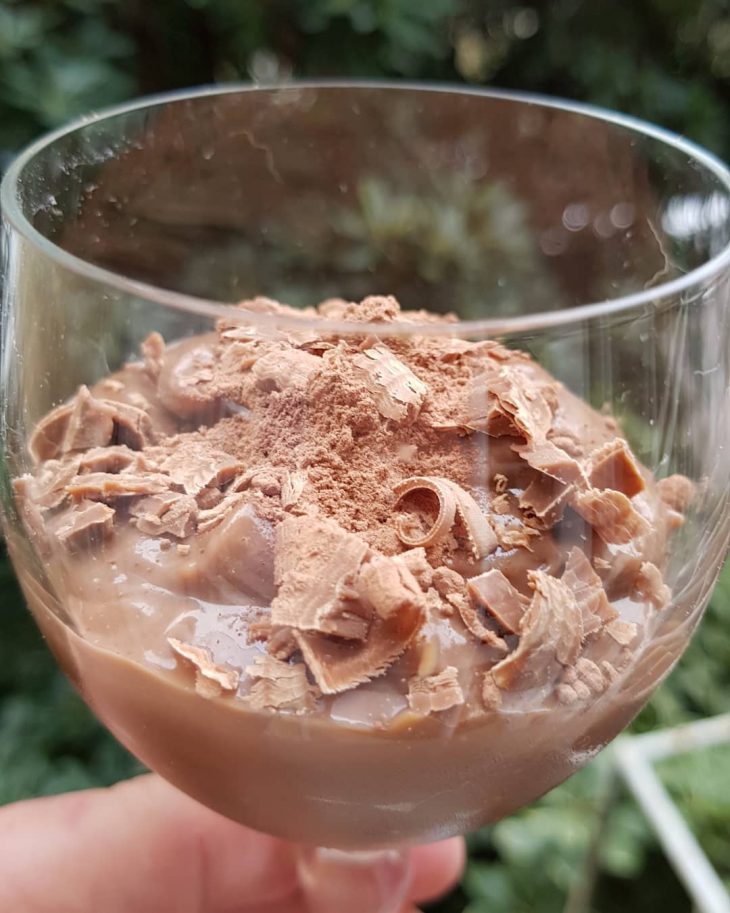 Mousse de chocolate com rum