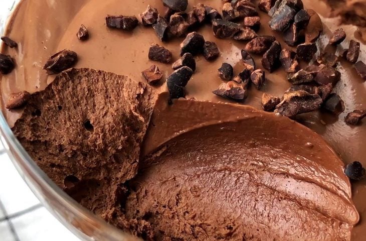 Mousse de chocolate com tofu