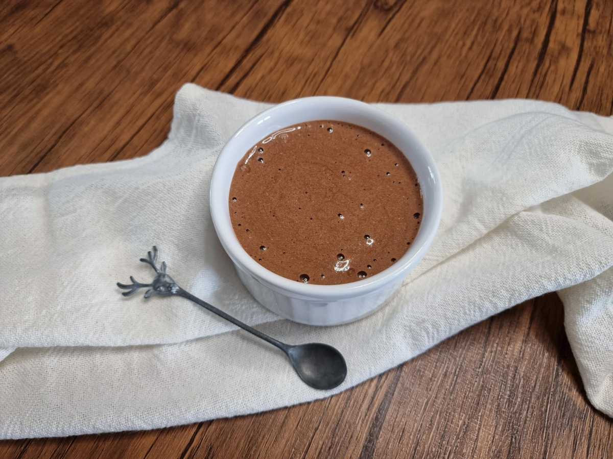 Mousse de chocolate sem açúcar
