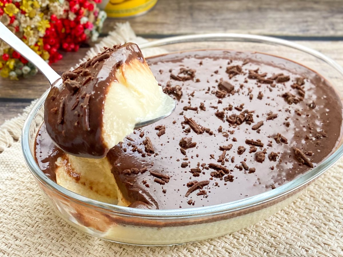 Mousse de leite Ninho com chocolate fácil