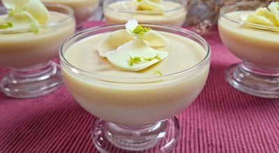 Mousse de limão com chocolate branco