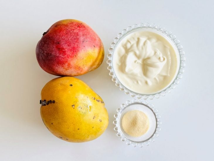 Ingredientes separados sobre a bancada.