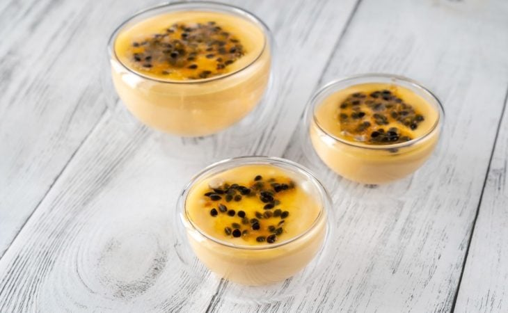 Mousse de maracujá sem lactose