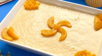 Mousse de pêssego fácil