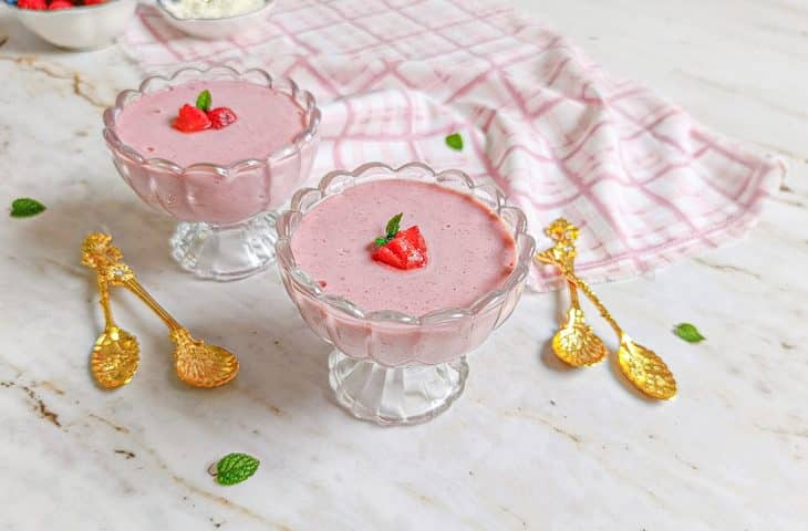Mousse fit de morango