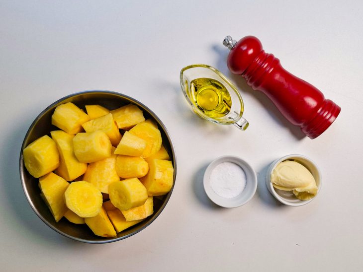 Ingredientes reunidos para o preparo da receita.