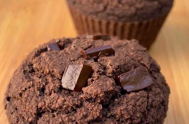 Muffin de aveia com cacau